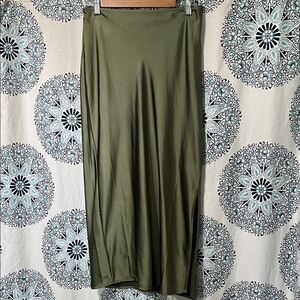Old Navy Olive Midi Skirt